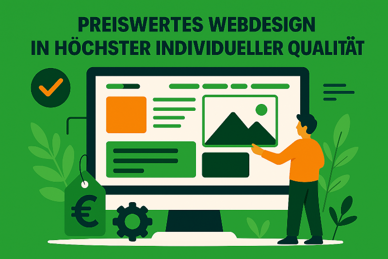 Webseiten ab 800 € netto oder 29 € brutto im Monat - preisgünstiges Webdesign aus Berlin